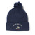 Custom Pom Pom Beanies for Women Badminton B Embroidery Skull Cap Shuttlecock Embroidery Badminton Winter Hats for Men Acrylic 1 Size Navy Personalized Text Here
