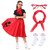 Leadtex 50s Poodle Skirt Sock Hop Costume Accessory Set for Girls with Scarf,Glasses,Socks.
