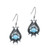 925 Sterling Silver Bat Necklace Earrings Bracelet Cute Animal Glowing in the Dark Halloween Jewelry Gift for Women Girl (Black Earrings)