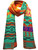 Luxury Divas Bright Multicolor Aztec Print Knit Scarf