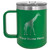 LaserGram 15oz Vacuum Insulated Coffee Mug, Giraffe, Personalized Engraving Included (Green)