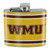 Western Michigan University WMU Stripes Stainless Steel 5oz Hip Drink Kidney Flask