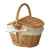Picnic Basket Wicker Picnic Basket Vintage Woven Storage Picnic Hamper with Lid Handle 26x18x14cm