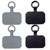 DYMSUP 4Pack Phone Tether Tab Fabric Made, Safety Phone Lanyard Tab Phone Lanyard Tether Security Patch Phone Lanyard Attachment - Phone Case Lanyard Replacement Part (Black+Grey)