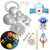 Rejopfad Solar System Model Kit for Crafts, Solar System Project Kit Include Foam Balls, Color Pigments, Paint Tray Palette, Brushes, Balloon, Flags(48 Pack Set)
