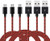 Vman MCB-3-2 Micro USB Cable Android, Micro USB to USB 2.0 Cable (3Pack, 6Ft) Nylon Braided Sync and Fast Charging Cable for Samsung, Android Smartphones and More, Black