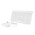 Wireless Keyboard Mouse Combo, Ultra Thin USB Wired Keyboard Optical Mouse Mice Set Combo for PC Laptop, Keyboard and Mouse Included(White)