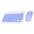 Wireless Keyboard and Mouse Combo, Cute Bluetooth Keyboard with Slicent Mouse, 3 Adjustable DPI, 2.4G USB Slim Keyboard Mouse Set for Windows for iOS for Android (Violet)