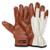 Nitrile Coated Gloves, Palm Coverage, White/Brown, M, PR