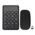 Lazmin112 Numeric Keypad,Portable Wireless Numeric Keyboard and Mouse Combo,Slim 2.4GHz USB Mini Black Numeric Keyboard Mouse Set for Laptops Desktops PCs