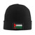 Rqwaaed Free Palestine Flag Palestinian Flag Beanie Hats Warm Chunky Cable Knit Hat Slouchy Skull Cap for Women Men Black