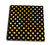 3dRose Faux Crinkled Gold Polka Dots On A Black Background-Mini Notepad, 4 by 4-inch (db_222333_3)
