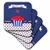 3dRose CST_192584_1 Patriotic Cupcake, Star Sparkler, Red, White and Blue, Memorial Day Soft Coasters, Set of 4
