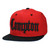 CHL Trading Compton Hat Cap 3D Embroidered Cotton Snapback Size Adjustable Flat Bill Baseball Cap (Red - Black)