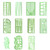 Architectural Templates Landscaping Architecture Drafting Ruler Shapes Drawing Stencils for School Work Green Plastic