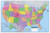 CoolOwlMaps United States Wall Map Poster 36"x24" USA Rolled Paper
