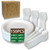 Disposable Paper Plates Set Biodegradable Extra Long utensils, Compostable Forks and Spoons Eco Friendly Silverware Cutlery Dinnerware FSP