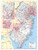 Cool Owl Maps New Jersey Wall Map Large Print Poster - Paper