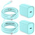 2Pack iPhone 14 13 Fast Charger [Apple MFi Certified], 20W PD USB C Wall Charger Adapter with 6FT Type C to Lightning Cable Compatible with iPhone 14/13/13 Pro/12/12/11 Mini/Pro/Pro Max-Green