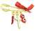 Italian red pepper cross evil eye pin