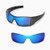 Walleva Ice Blue Coated Polarized Replacement Lenses for Oakley Batwolf (OO9101 Series) Sunglasses