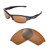 Walleva Replacement Lenses for Oakley Flak Jacket Sunglasses -Multiple Options Available (Brown - Polarized)