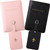 Weewooday 2 Pieces Passport Covers and 2 Pieces Luggage Tags, Passport Holder Travel Suitcase Tag (Pink, Black)