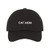 DSY Lifestyle Cat Mom Embroidered Baseball Hat - Cat Mom Dad Hat (Black)