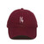 DSGN By DNA Peace Sign Baseball Cap Embroidered Cotton Adjustable Dad Hat Burgundy