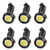 YITAMOTOR 6pcs 18mm High Power 9W LED Eagle Eye Car Motorcycle DIY Lighting Daytime Running DRL Bumper Fog Light Backup Marker Lights (White)