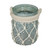 Deco 79 Glass Cylinder Lantern with Rope, 5" x 5" x 14", Aquamarine