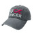 NVJUI JUFOPL Women's Pink Ribbon Logo Baseball Cap, Washed Embroidered Breast Cancer Awareness Hat Gray