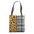 Leopard Print Pattern & Buffalo Black White Plaid Tote Bag