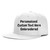 Custom Personalized Hip Hop Style Flat Bill Visor Classic Snapback Embroidered Hat for Men Adjustable Baseball Cap White