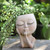YISUN Face Planter Pots - Head Planter Pot for Indoor Outdoor Plants, Succulent Planters, Resin Face Flower Pot Head Plant Pot with Drainage Hole (Light)
