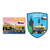 A-ONE Charles Bridge Prague Praha Czech 3D Craft Whiteboard Magnet 1PC+Stone Bridge Landmark Applique Leather Military Patch 1PC, World Whiteboard Magnet, Bag Patch for Hats Jeans Room Decor C98+275
