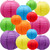 Round Chinese Paper Lanterns Decorative 14pcs Wedding Birthday Party Valentine's Day Baby Showers Decoration Multicolored Macarons 14pcs