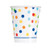 9oz Rainbow Mini Polka Dot Party Cups, 8ct