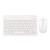 Zyyini Wireless Keyboard Mouse Combo, Ultra Thin Wireless Bluetooth Keyboard, USB 1600DPI Wireless Mouse, Rechargeable Keyboard Mouse Set for Phone Computers Tablet(White)
