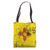 New Mexico Zia Symbol Retro Yellow Zia Sun New Mexico Flag Tote Bag