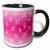 3dRose 12138_4 Dancing Dragonflies On Pink - Two Tone Black Mug 11 oz Multicolored