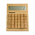Desktop Calculator, Bamboo Desk Calculators with Large LCD Display Big and Sensitive Button 12 Digit, Solar Power Basic Standard Function Calculator for Home Office School Creative Design Gift