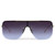 FEISEDY Siamese Flat Top Square Sunglasses One Piece Semi-Rimless Metal Frame Women Men Stylish B9009