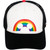 Disney Mickey Mouse Trucker Hat, Rainbow Pride Mesh Back Snapback Baseball Cap, Black and White, One Size