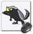 3dRose LLC 8 X 8 X 0.25 Inches Mean Honey Badger Cartoon Character Mouse Pad (mp_104254_1)