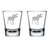 MIP Brand Set of 2 Shot Glasses 1.75oz Shot Glass Moose