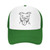 Cute Pitbulls Adult Trucker Hat Funny Adjustable Baseball Cap Breathable Unisex Dad Hat Green