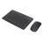 PUSOKEI Wirless Keyboard Mouse Combo, Ultra Thin and Quiet Silent Keyboard, Wireless Keyboard and Mouse Set with 12 Fn Keys, 1600 DPI PC Keyboard Mouse, Long Lasting Standby (Black)