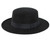 Classic Flat Top Fedora for Women - Mens Bowknot Porkpie Felt Boater Hat Black