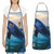 EVANEM Waterproof Apron with Neck Strap Adjustable Bib for Kitchen Funny Animal Dolphin Chef Aprons for Women Men Cooking